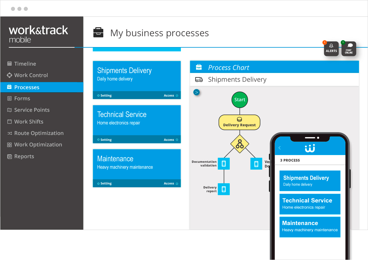 BPM Software Workandtrack Mobile